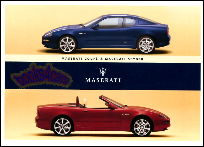 view cover of 2003-2004 Maserati Coupe & Spyder Sales Brochure by Maserati