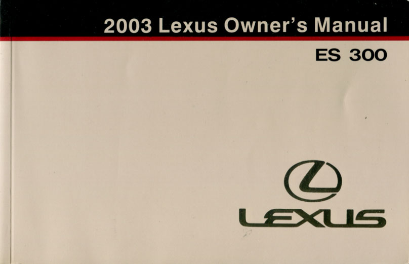 view cover of 2003 ES300 Owners Manual by Lexus for ES 300
