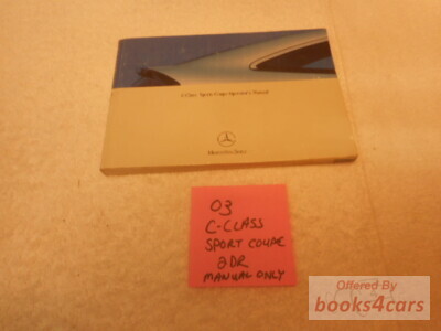 view cover of 2003 Sports Coupe Owners Manual by Mercedes