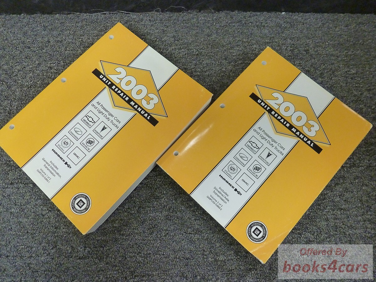 view cover of 2003 GM unit repair manual for all Manual Transmissions & 4WD Transfer Cases for all GM cars and light duty trucks