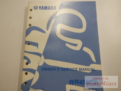 view cover of 2004 WR450FS Shop Service Repair Manual by Yamaha for all WR 450 FS models