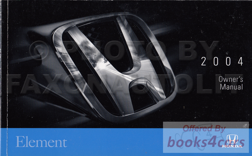 view cover of 2004 Element Owners Manual by Honda