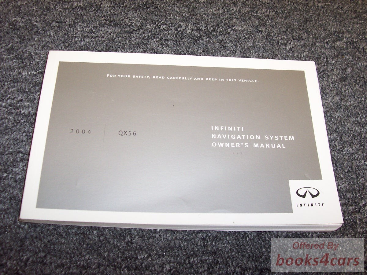 view cover of 2004 QX56 Navigation Owners Manual by Infiniti