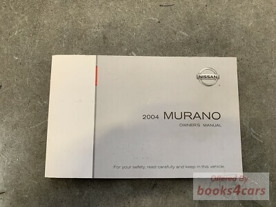 view cover of 2004 Murano Owners Manual by Nissan