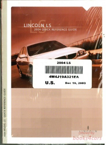 view cover of 2004 Lincoln LS Owners Manual By Lincoln