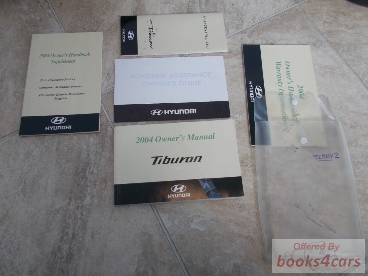 view cover of 2004 Tiburon Owners Manual by Hyundai