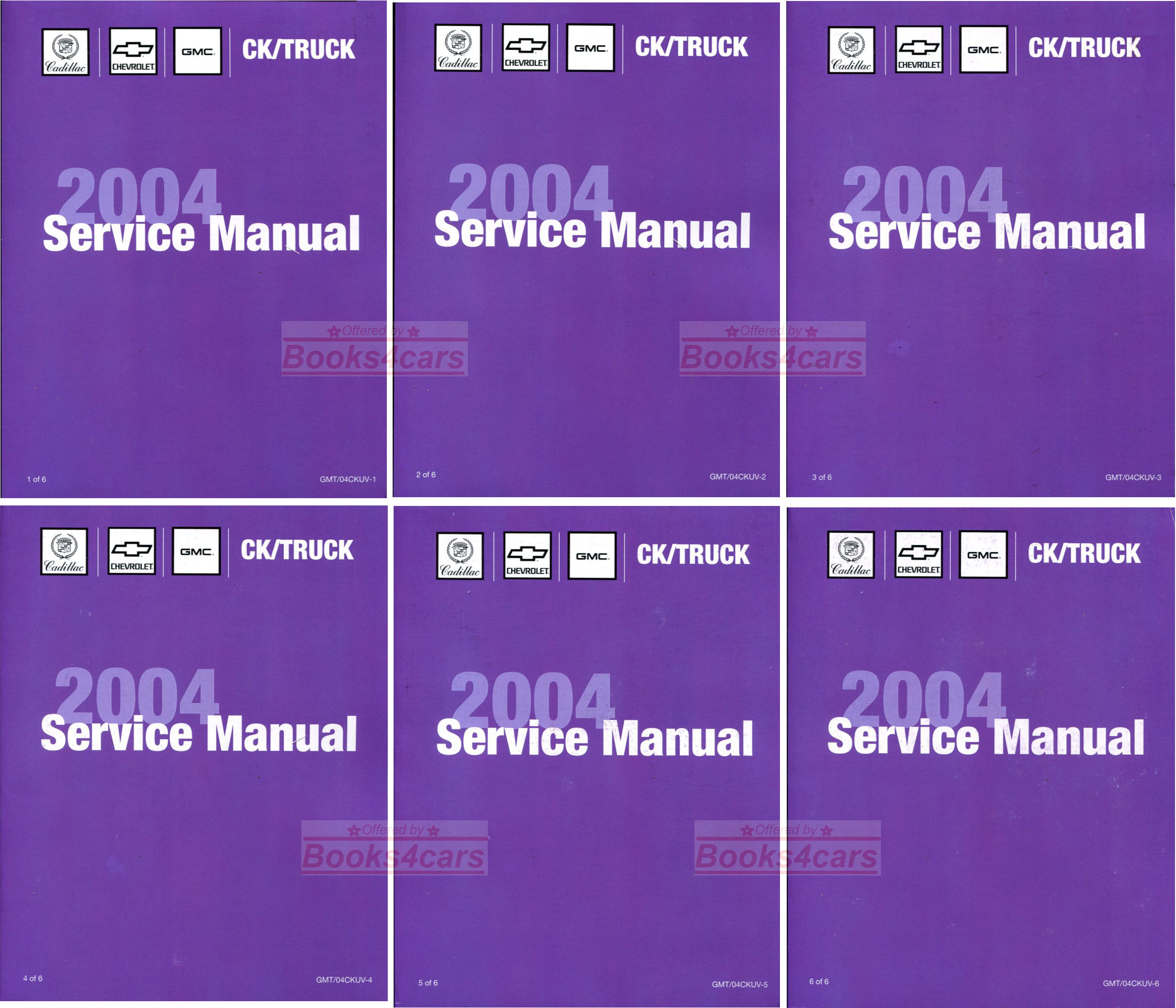 view cover of 2004 Suburban Tahoe Avalanche Yukon XL Denali Escalade shop service repair manual set by Chevrolet GMC Truck & Cadillac 3 Volume Set