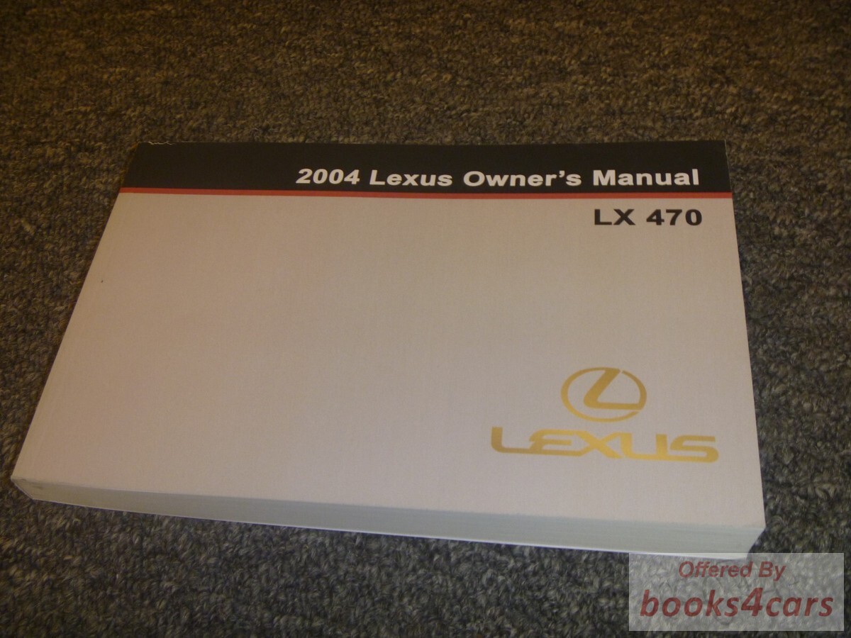 view cover of 2004 Lexus LX470 owners manual for LX 470