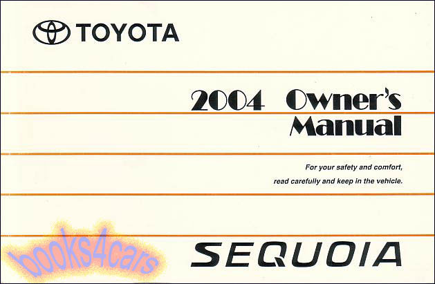 view cover of 2004 Toyota Sequoia Owners Manual 415 pages