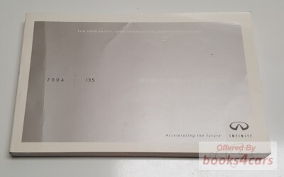 view cover of 2004 I 35 Owners Manual by Infiniti for Model I35