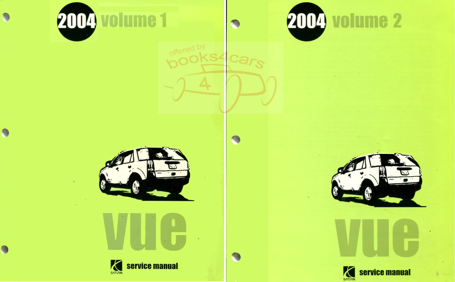 view cover of 2004 VUE Shop Service Repair Manual Set by Saturn