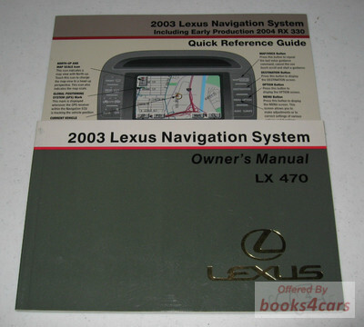 view cover of 2004 Lexus LX 470 Navigation owners manual