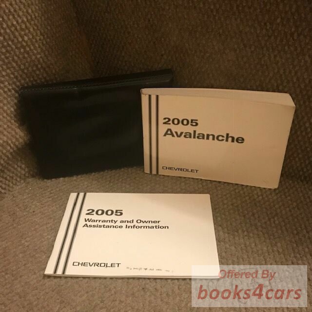 view cover of 2005 Avalanche Owners Manual by Chevrolet