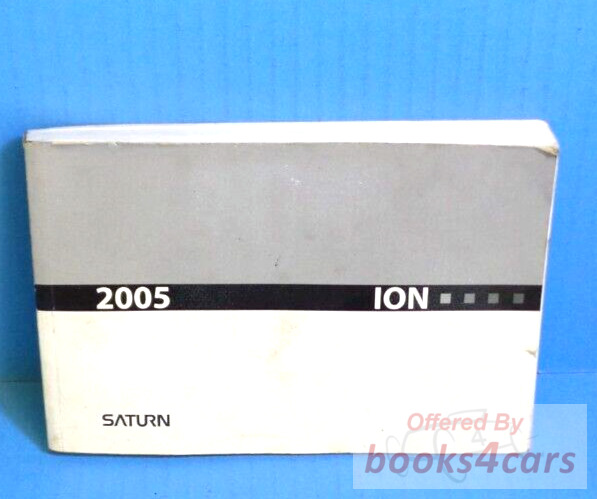 view cover of 2005 Ion owners manual by Saturn