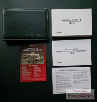 view cover of 2005 Sierra Denali owners manual by GMC