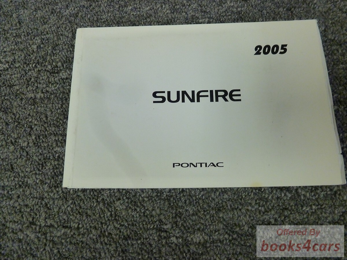 view cover of 2005 Sunfire Owners Manual by Pontiac