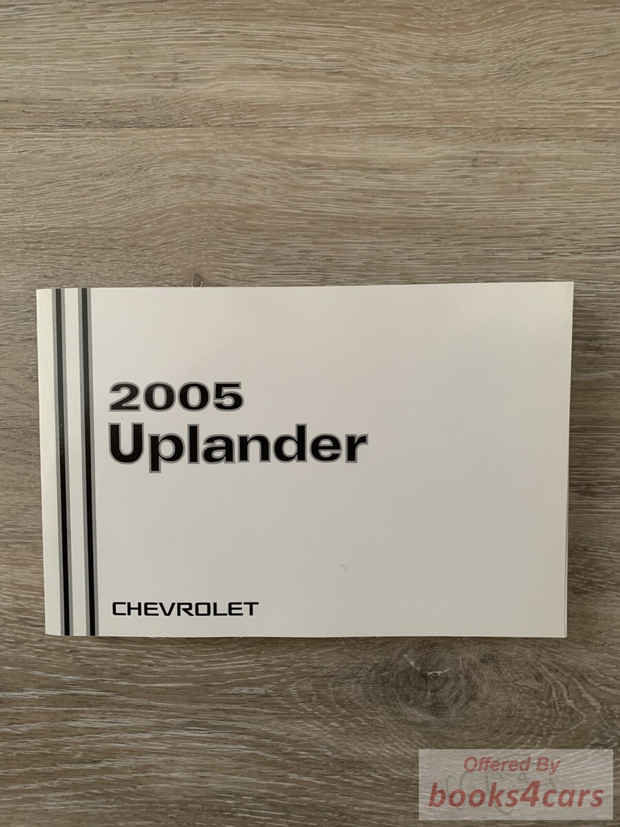 view cover of 2005 Uplander Owners Manual by Chevrolet