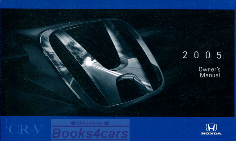 view cover of 2005 CRV owners manual by Honda