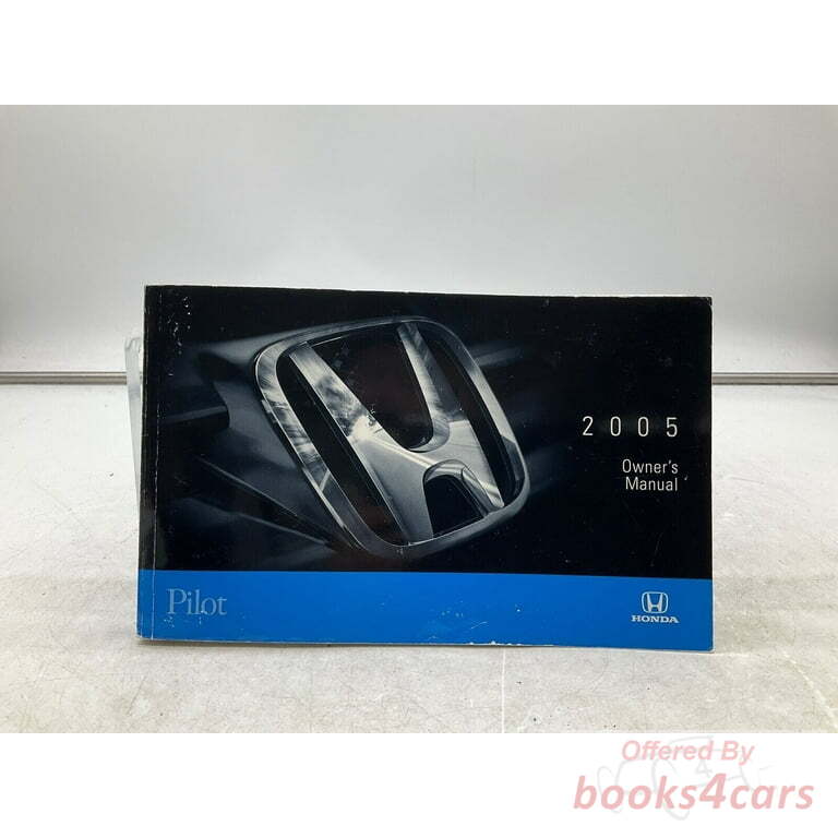 view cover of 2005 Honda Pilot Owners Manual