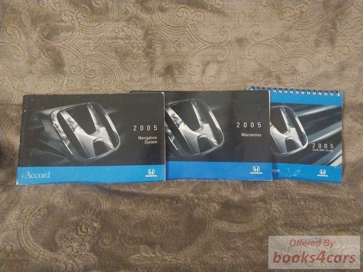 view cover of 2005 Accord Navigation owners manual by Honda