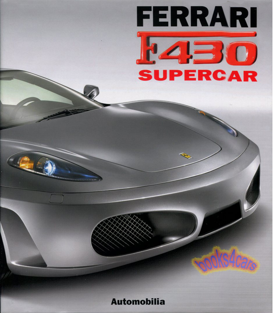 view cover of Ferrari F430 Supercar by Bruno Alfieri in English French and Italian hardcover. 87 pages of full color photoraphs and articles