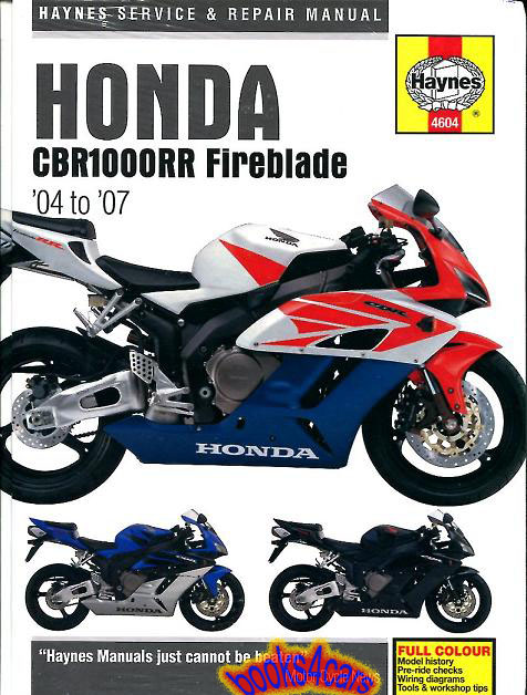 view cover of 2004-2007 Honda CBR1000RR Fireblade Shop Service Repair Manual by Haynes for CBR 1000RR