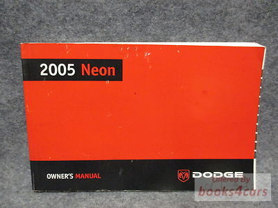 view cover of 2005 Neon Owners Manual by Dodge