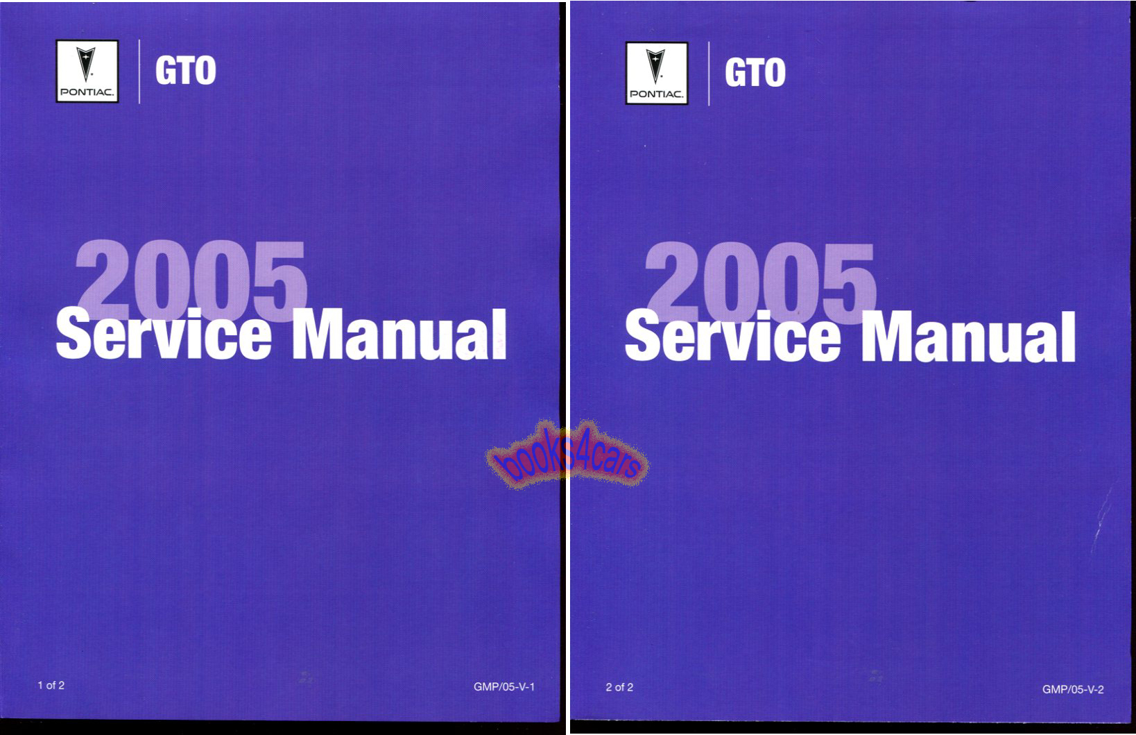 view cover of 2005 GTO shop service repair manual 2-vol set by Pontiac and GM V Platform