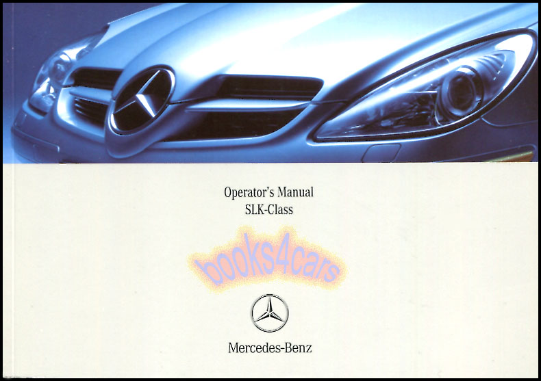 view cover of 2005 SLK Class 350 & 55 AMG Owners Manual by Mercedes