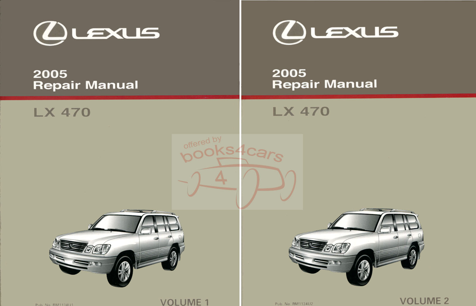 view cover of 2005 LX470 shop service repair manual volume #1 by Lexus for LX 470
