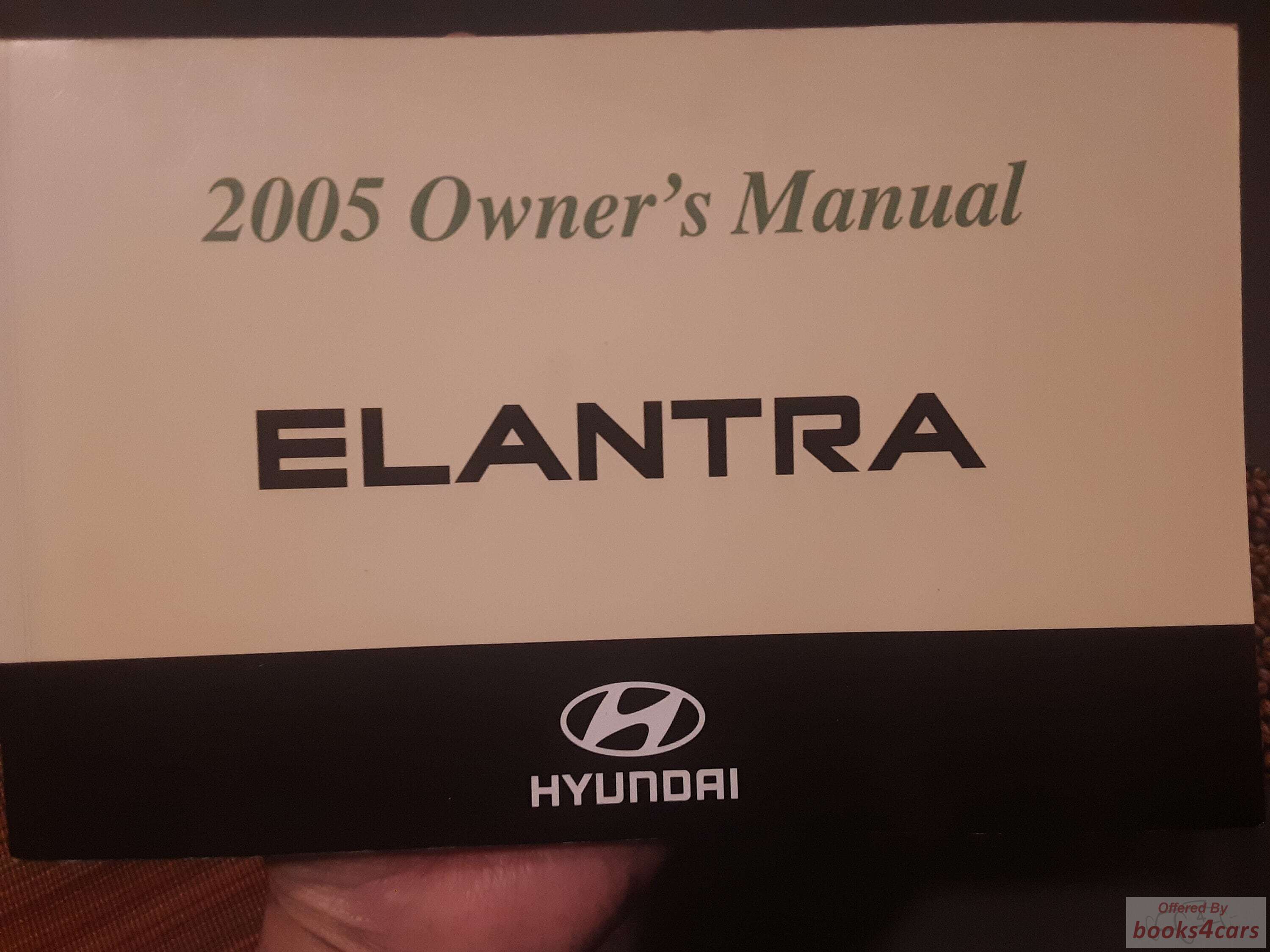 view cover of 2005 Elantra Owners Manual By Hyundai