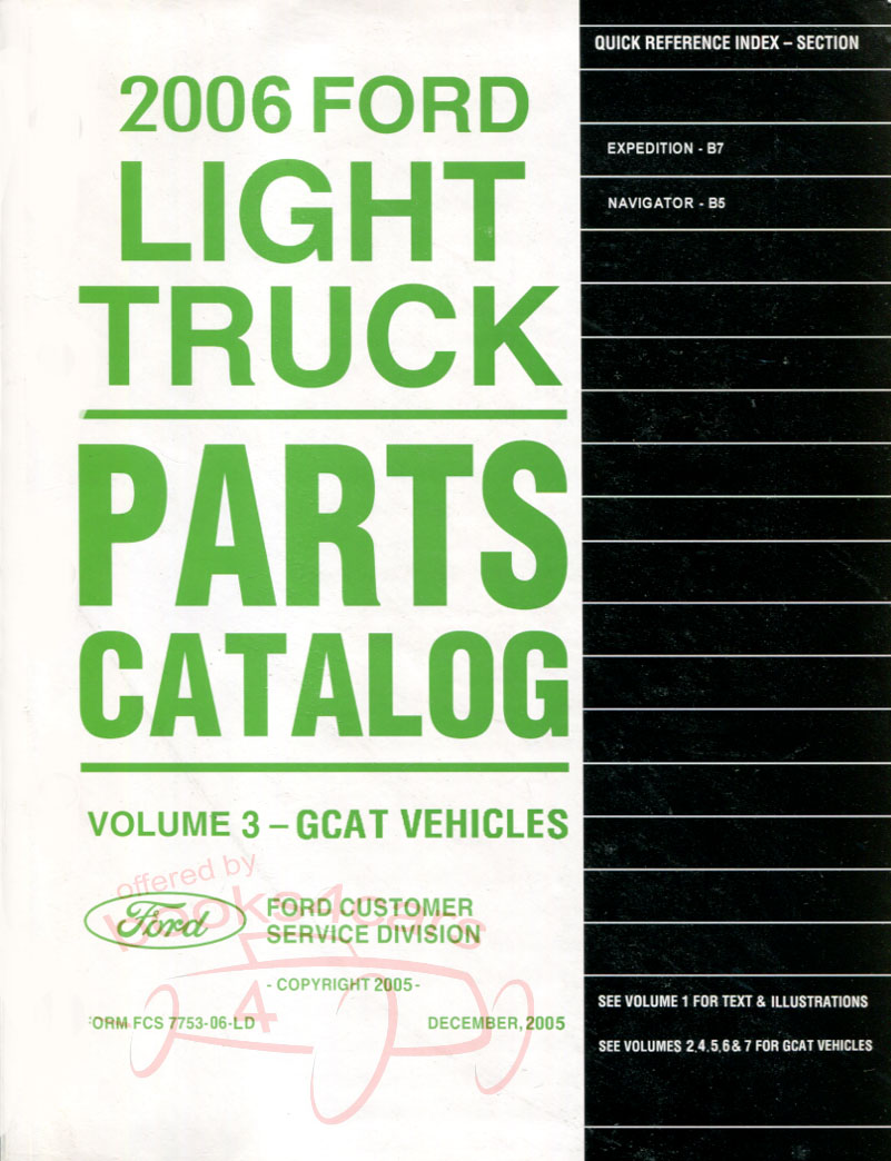 view cover of 2006 Expedition & Navigator Parts Manual by Lincoln & Ford Truck