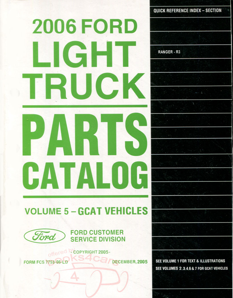 view cover of 2006 Ranger Parts Manual by Ford Truck - also applicable to Mazda B- Series Truck