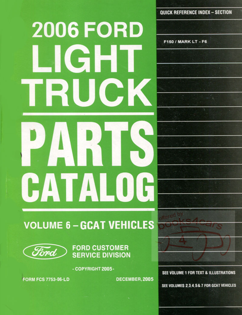 view cover of 2006 F150 & Mark LT Parts Manual by Lincoln & Ford Truck