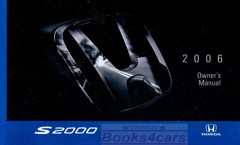 view cover of 2006 S2000 owners manual by Honda