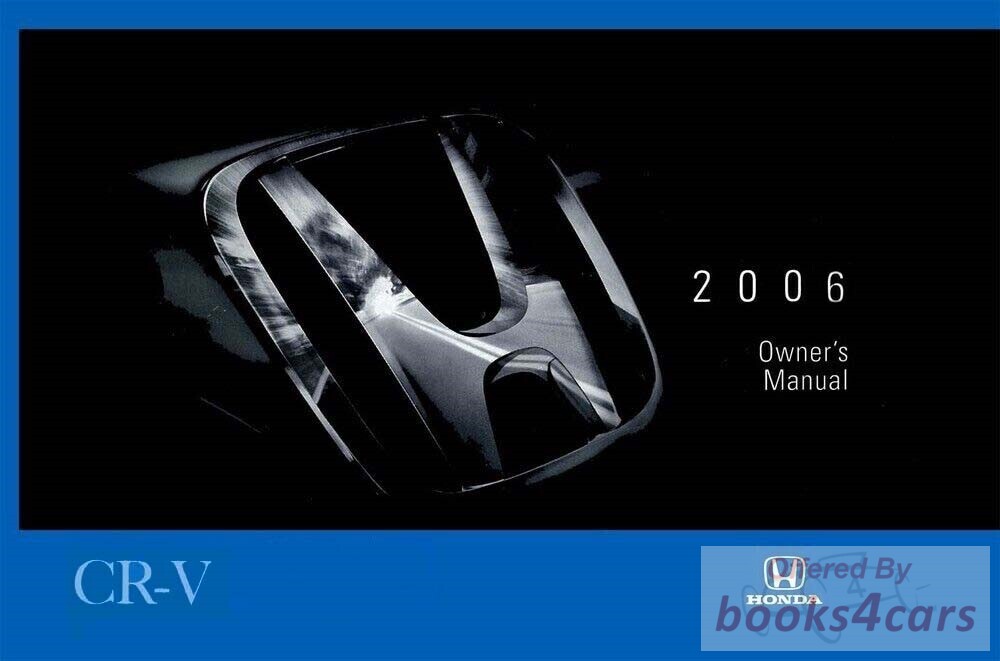view cover of 2006 CRV owners manual by Honda