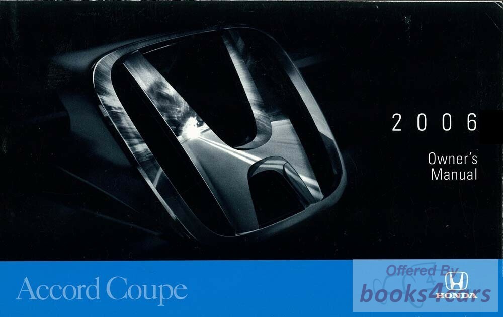 view cover of 2006 Honda Accord Coupe owners manual