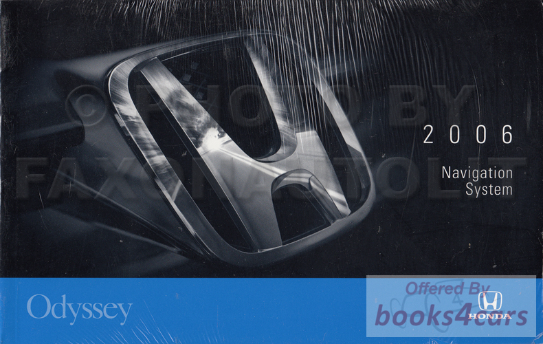 view cover of 2006 Odyssey Navigation owners manual by Honda