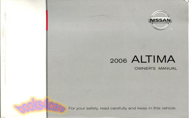view cover of 2006 Altima Owners Manual by Nissan