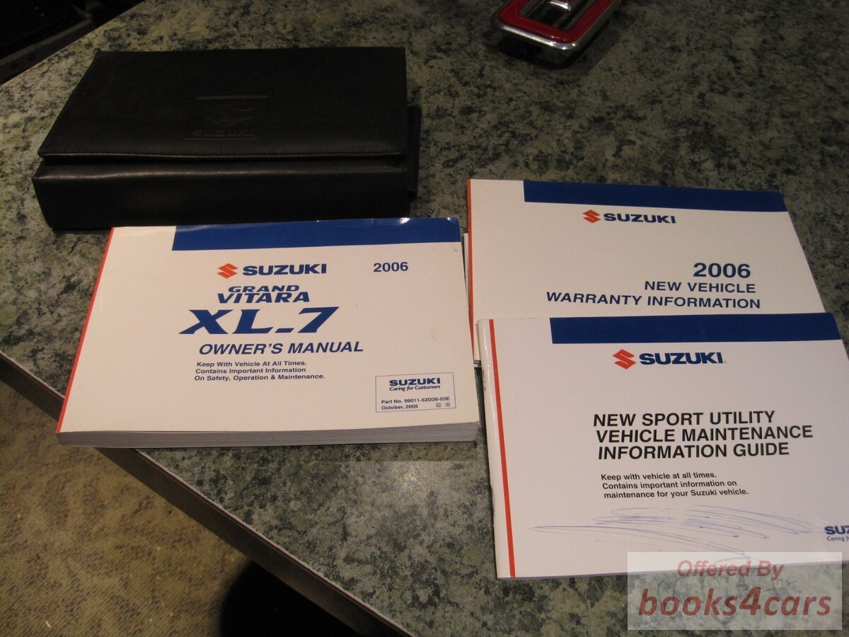 view cover of 2006 Suzuki Grand Vitara XL.7 owners manual xl7