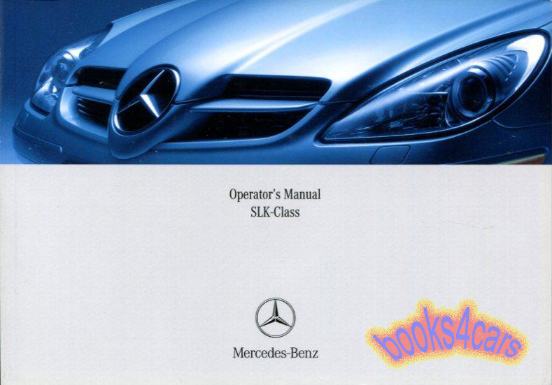 view cover of 2006 SLK Class Owners Manual by Mercedes