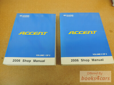 view cover of 2006 Accent Shop Service Repair Manual by Hyundai multi volume set
