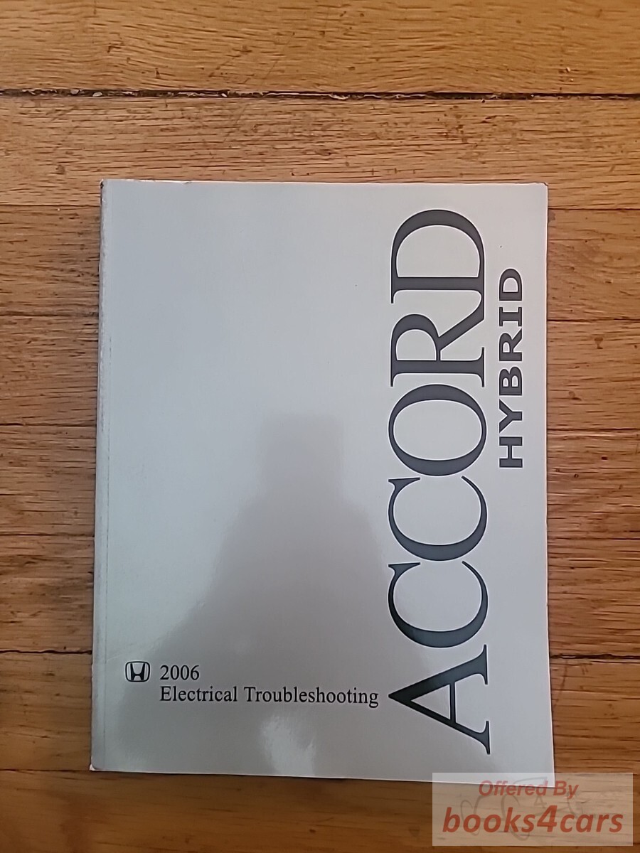 view cover of 2006 Honda Accord Hybrid Electrical Troubleshooting Shop Service Repair Manual (ETM) by Honda