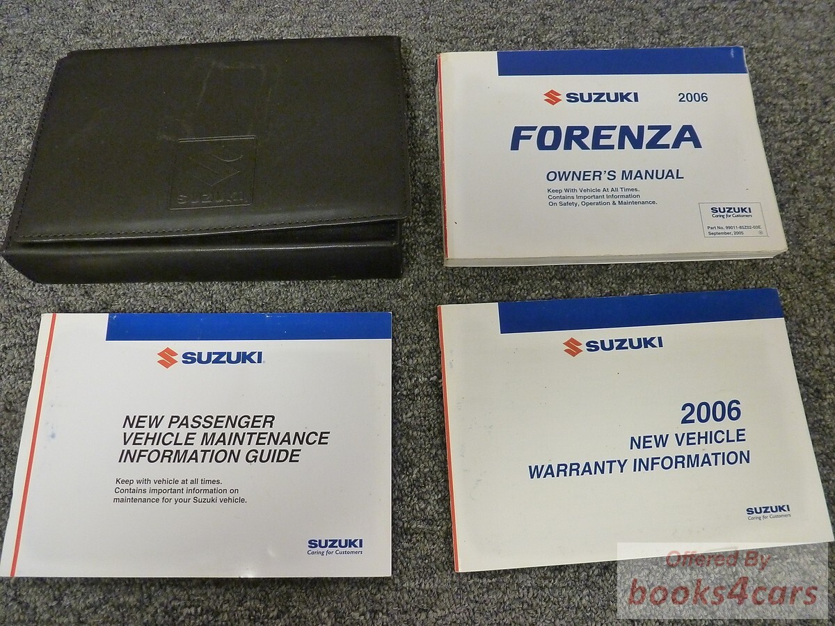 view cover of 2006 Forenza Sedan Owners Manual by Suzuki