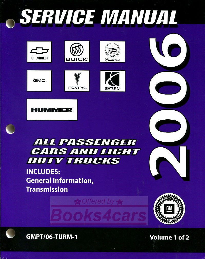 view cover of 2006 Automatic Transmission unit shop service repair manual by GMC Chevrolet Buick & Cadillac