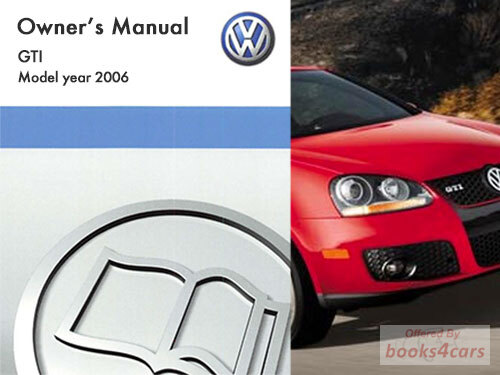 view cover of 2006 Volkswagen GTI Owners Manual by VW for Golf GTI