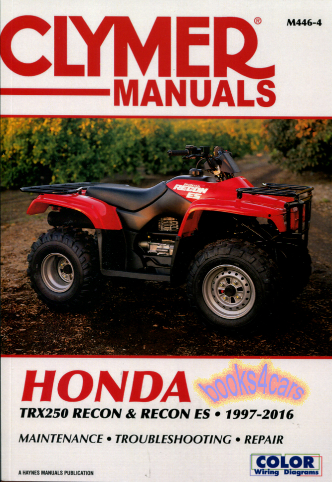 view cover of 1997-2016 All Terrain TRX250 / ES Recon Shop Service Repair Manual 336 pages by Clymer for Honda ATV