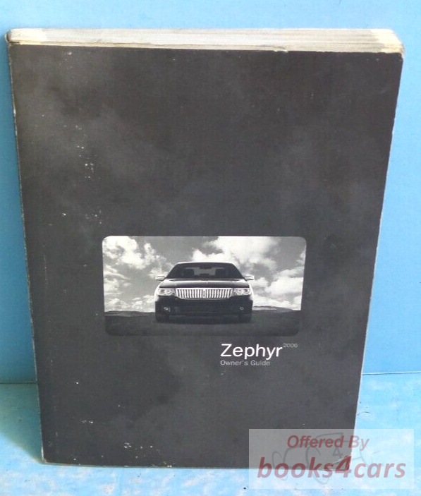 view cover of 2006 Zephyr Owners Manual by Lincoln