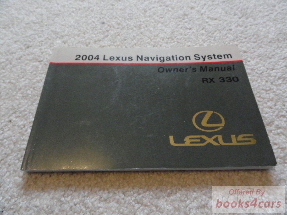 view cover of 2006 RX330 Navigation owners manual by Lexus