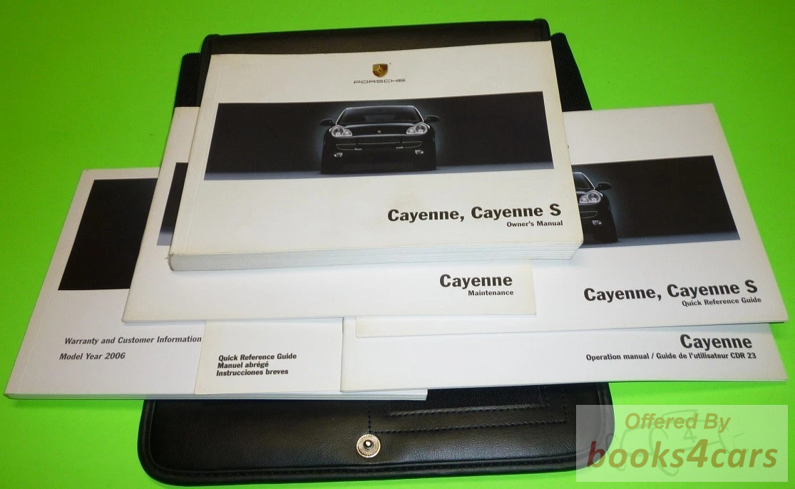 view cover of 2006 Cayenne Owners Manual by Porsche for V6 & V8 S